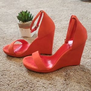 Aldo wedge sandal Blood Orange 8.5